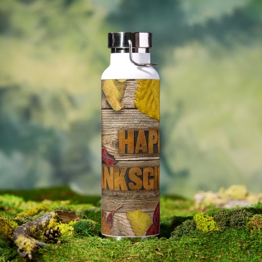 SlipperyJoe's Happy Thanksgivingカボチャ乾燥レア ウォーターボトル (アウトドア)