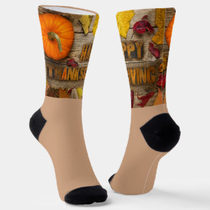 SlipperyJoe's Happy Thanksgivingカボチャ乾燥レア ソックス