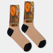 SlipperyJoe's Happy Thanksgivingカボチャ乾燥レア ソックス (右)