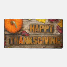 SlipperyJoe's Happy Thanksgivingカボチャ乾燥レア デスクマット