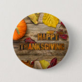 SlipperyJoe's Happy Thanksgivingカボチャ乾燥レア 缶バッジ (正面)