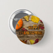 SlipperyJoe's Happy Thanksgivingカボチャ乾燥レア 缶バッジ (正面&裏面)