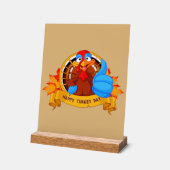 SlipperyJoe's Happy Turkey Day紅葉カート アクリルサイン (傾斜)