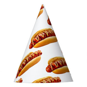 SlipperyJoe's Hotdog mustard sliced meat bun grill パーティーハット