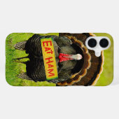 SlipperyJoe's humorous clever Thanksgiving theme t iPhoneケース (裏面横)