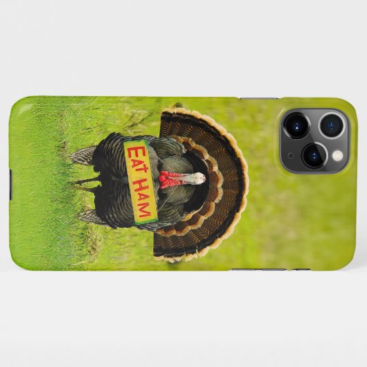 SlipperyJoe's humorous clever Thanksgiving theme t iPhoneケース (裏面横)