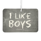SlipperyJoe's I Like Boys 汚れた黒板の暗いテ カーエアーフレッシュナー (裏面)