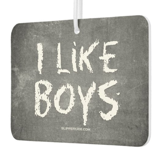 SlipperyJoe's I Like Boys 汚れた黒板の暗いテ カーエアーフレッシュナー (左)