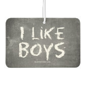 SlipperyJoe's I Like Boys 汚れた黒板の暗いテ カーエアーフレッシュナー (正面)