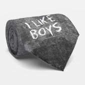 SlipperyJoe's I Like Boys 汚れた黒板の暗い色 ネクタイ (ロール)