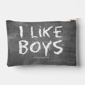 SlipperyJoe's I Like Boys 汚れた黒板 ダークテイスト アクセサリーポーチ (裏面)