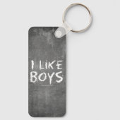 SlipperyJoe's I Like Boys 汚れた黒板 ダークテイスト キーホルダー (裏面)