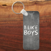 SlipperyJoe's I Like Boys 汚れた黒板 ダークテイスト キーホルダー (正面)