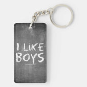 SlipperyJoe's I Like Boys 汚れた黒板 ダークテイスト キーホルダー (裏面)