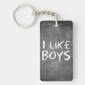 SlipperyJoe's I Like Boys 汚れた黒板 ダークテイスト キーホルダー (正面)