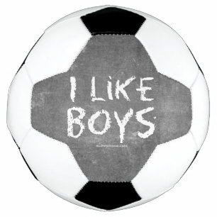 SlipperyJoe's I Like Boys 汚れた黒板 ダークテイストT サッカーボール
