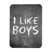 SlipperyJoe's I like Boys dirty Chalkboard'書 s マグネット (縦)