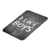 SlipperyJoe's I like Boys dirty Chalkboard'書 s マグネット (左側)