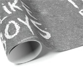 SlipperyJoe's I like Boys dirty Chalkboard'書 s ラッピングペーパー (ロールコーナー)