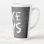 SlipperyJoe's I like boys dirty chalkboard 書's カフェラテマグ (右)