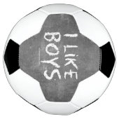 SlipperyJoe's I like boys dirty chalkboard 書's サッカーボール (回転)