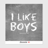 SlipperyJoe's I like boys dirty chalkboard 書's シール (シート)