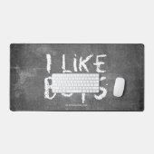 SlipperyJoe's I like boys dirty chalkboard 書's デスクマット (キーボード&マウス)
