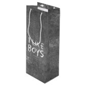 SlipperyJoe's I like boys dirty chalkboard 書's ワインギフトバッグ (正面アングル)