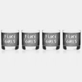 SlipperyJoe's I Like Girls 汚れた黒板の暗い ウイスキーグラス (裏面)