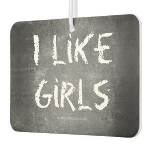 SlipperyJoe's I Like Girls 汚れた黒板の暗い カーエアーフレッシュナー