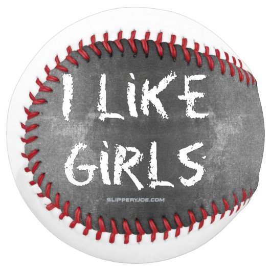 SlipperyJoe's I Like Girls 汚れた黒板の暗い ソフトボール (正面左)
