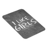 SlipperyJoe's I Like Girls 汚れた黒板の暗い マグネット (右側)