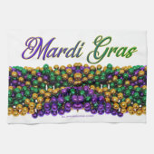 SlipperyJoe's iconic Mardi Gras–themed image elega キッチンタオル (横)