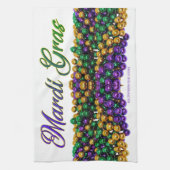 SlipperyJoe's iconic Mardi Gras–themed image elega キッチンタオル (縦)