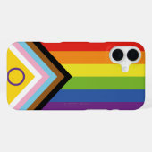 SlipperyJoe's Intersex Progressプライドフラグゲイgif iPhoneケース (裏面横)