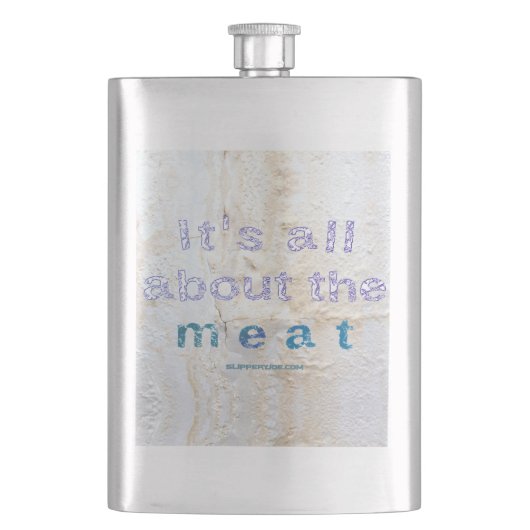 SlipperyJoe's It's all about meat wordsことわざdir フラスク (正面)