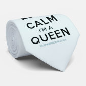 SlipperyJoe's Keep Calm Queen のロイヤルクラウンダイヤモンド ネクタイ (ロール)