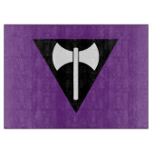 SlipperyJoe's Lesbianプライドフラグlabrysシンボルトリ カッティングボード (正面)