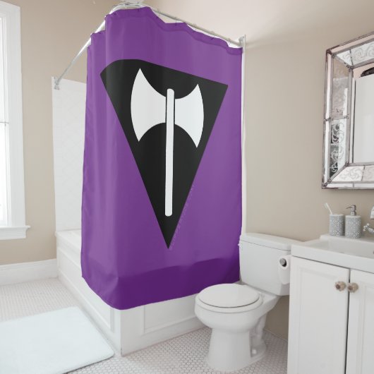 SlipperyJoe's Lesbianプライドフラグlabrysシンボルトリ シャワーカーテン (インサイチュ)