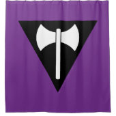 SlipperyJoe's Lesbianプライドフラグlabrysシンボルトリ シャワーカーテン (正面)