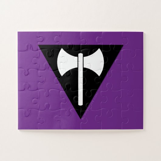 SlipperyJoe's LesbianプライドフラグLabrys ax triangl ジグソーパズル (横)