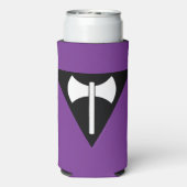 SlipperyJoe's LesbianプライドフラグLabrys ax triangl スリム缶クーラー (Seltzer裏面)