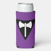 SlipperyJoe's LesbianプライドフラグLabrys ax triangl スリム缶クーラー (Seltzer正面)