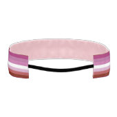 SlipperyJoe's Lesbianプライド国旗のフェミニン口紅 アスレチックヘッドバンド (裏面)