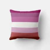 SlipperyJoe's Lesbianプライド国旗のフェミニン口紅 クッション (裏面)