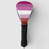 SlipperyJoe's Lesbianプライド国旗のフェミニン口紅 ゴルフヘッドカバー (正面)