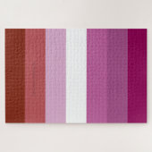 SlipperyJoe's Lesbianプライド国旗のフェミニン口紅 ジグソーパズル (横)