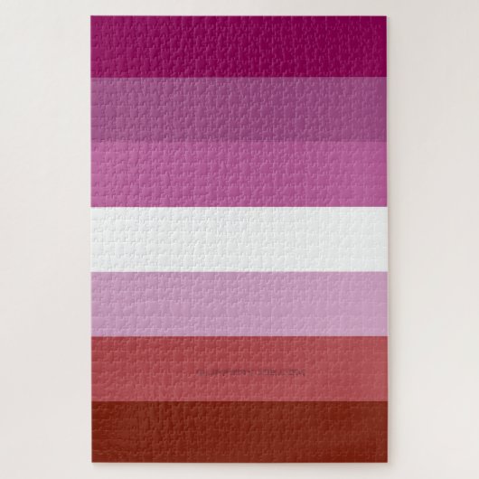 SlipperyJoe's Lesbianプライド国旗のフェミニン口紅 ジグソーパズル (縦)