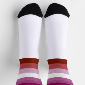 SlipperyJoe's Lesbianプライド国旗のフェミニン口紅 ソックス (上部)