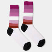 SlipperyJoe's Lesbianプライド国旗のフェミニン口紅 ソックス (右)